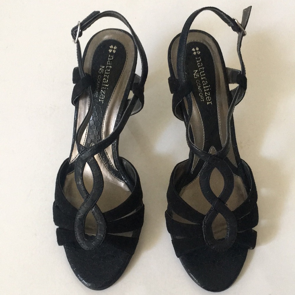 Naturalizer Praliso Black Suede Sandal